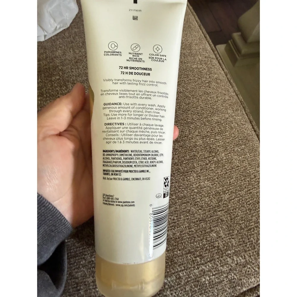 Pantene Pro-V Smooth‎ & Sleek Conditioner 10.4 fl oz 72H Frizz Control New